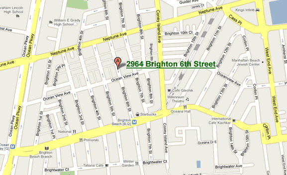 2964 Brighton 6th Street Unit m2 Brooklyn NY Map Medical Office