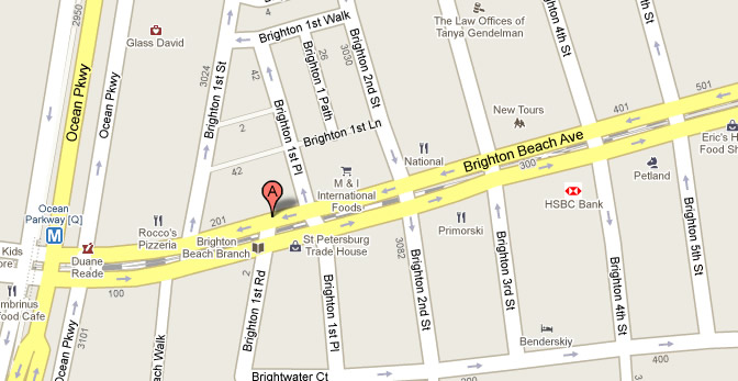 223 Brighton Beach Ave Brooklyn New York on Map