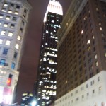 Empire State Building from 34 Street and Broadway Night Time Manhattan New York