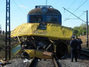 bus and train  tragedy in  Ukraine 