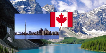 Канадский флаг горы океан 