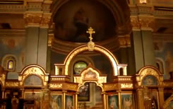 Russian Ortodox Church New York inside view. Русская православная церковь Нью-Йорк