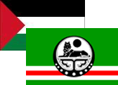 флаги "Палестинской администрации" и "Чечни" "Чеченской Республики"