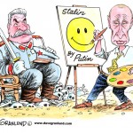 putin stalin путин сталин карикатура. Политику России воспринимают как политику Путина 