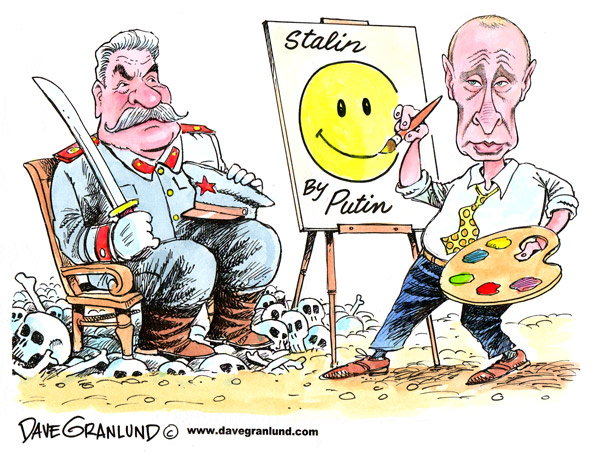 putin stalin путин сталин карикатура. Политику России воспринимают как политику Путина