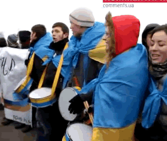 В День Соборности Украины патриоты соединили берега днепра new york brooklyn brighton beach news