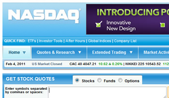 NASDAQ New York USA web
