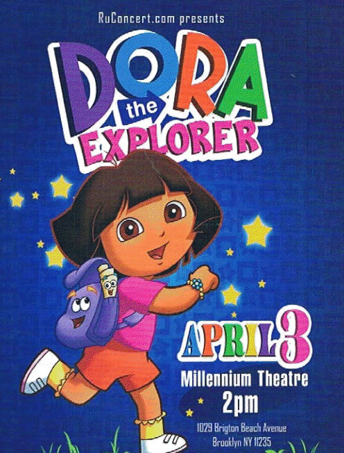 millennium theater new york april 3 2011 dora explorer