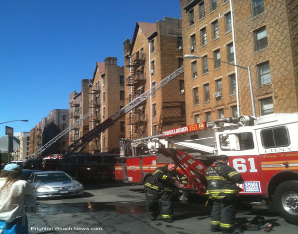 Brighton 6th Street Brighton Beach Avenue Fire Brooklyn NY  