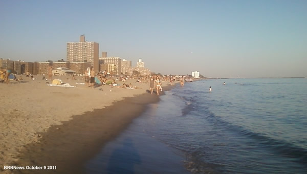 Brighton Beach Ocean October 9 2011 Brooklyn New York Beach