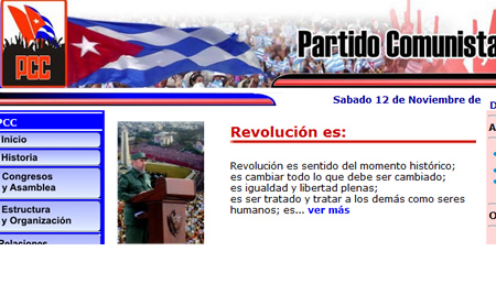 Сайт Кубинской Компартии pcc.cu