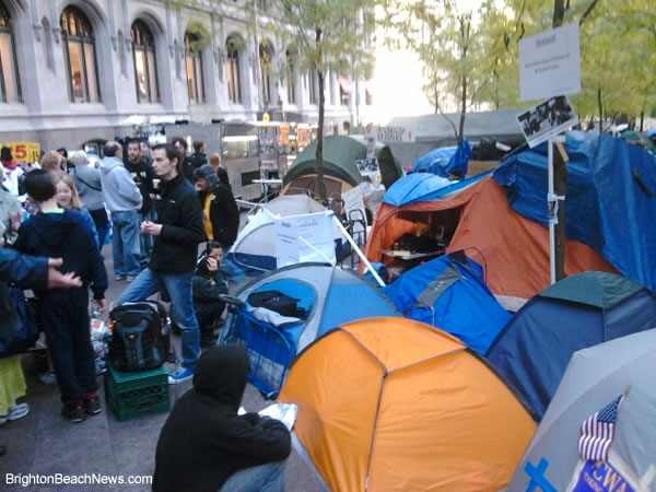 Occupy Wall Street New York camp November 18 2011