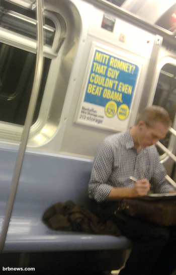 Mit Romney couldn't even beat Obama. Subway New York