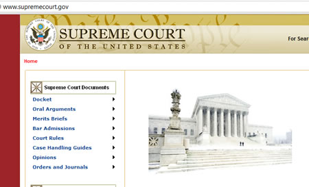 Supreme Court USA website 