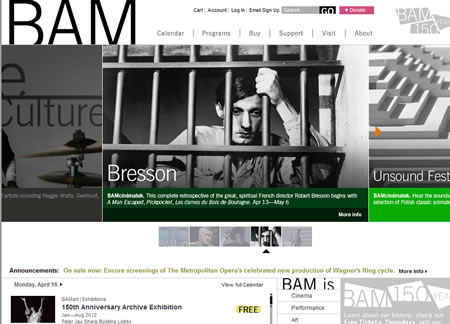 BAM Brooklyn NY website
