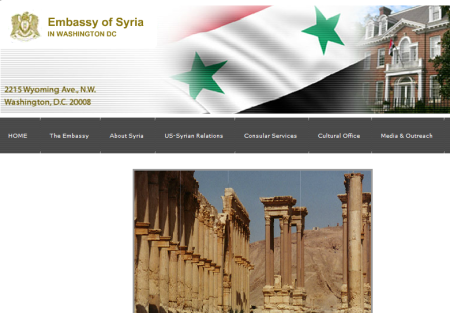 Embassy of Syria in USA. Website