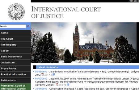 Гаага Международный суд ООН в Гааге Скриншот сайта