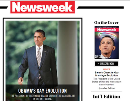 USA Gay Revolution Obama NewsWeek 