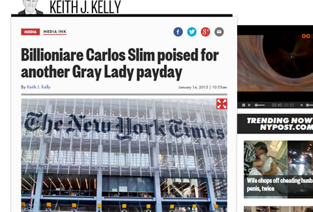 Carlos Slim New York Times NYPOst Russian New York News