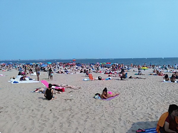 Нью-Йорк пляж на Брайтон Бич Коней Айленд