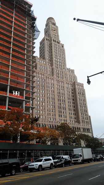 История. Старинный небоскребБруклин Нью-Йорк Флэтбуш авеню Атлантик авеню