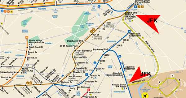Subway JFK map new york news 11-9-2015