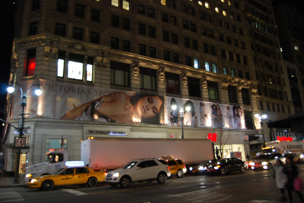 34 Street and 6th ave Manhattan New York Victorias Secret 2011