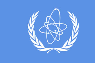Флаг Международного Агентва по Атомной Энергии - Флаг МАГАТЭ.