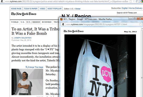 NY Times It Was a Fake Bomb New York NY May 21 2012