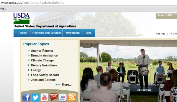 USDA website screenshot USA Russian New York
