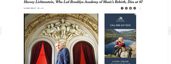 Украина Нью-Йорк, директор Бруклинской Академии Музыки