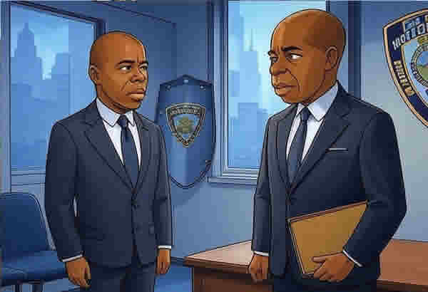 New York news  Mayor Adams Briefs Media With NYPD Commissioner Tisch and Visits Detective Shot in 109th Precinct