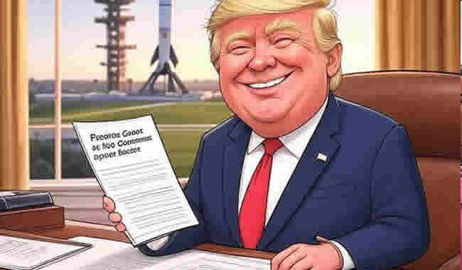 Новости США - Нью-Йорк Белый Дом. Указ президента Трампа о повышении конкурентоспособность коммерческой космической отрасли