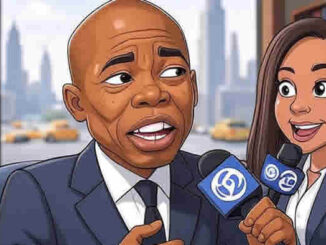 нью-йорк. Мэр Адамс смешная карикатура на американскую политику из США