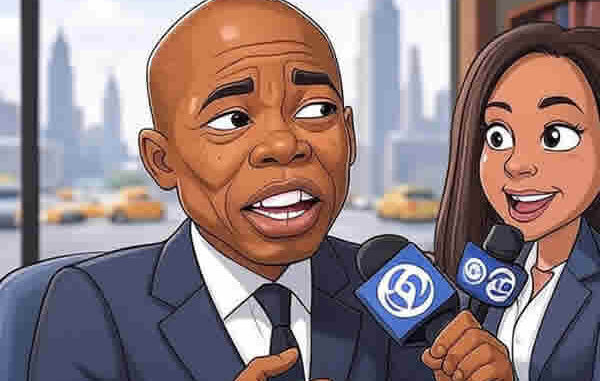 нью-йорк. Мэр Адамс смешная карикатура на американскую политику из США