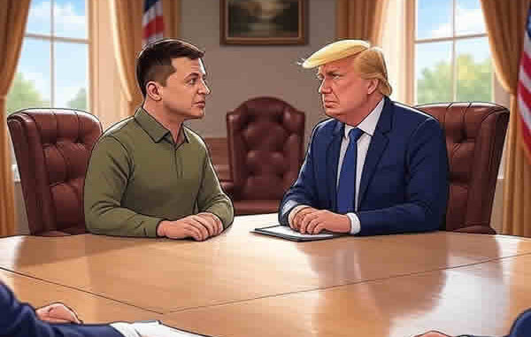 Зеленсктй с Трампом в Белом Доме - Новости Нью-Йорка и США