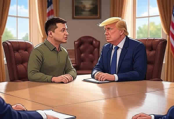 Зеленсктй с Трампом в Белом Доме - Новости Нью-Йорка и США