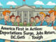 usa White House. America First in Action Deportations Surge Jobs Returns