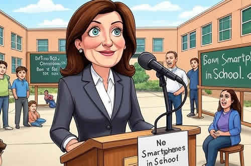 Новости Нью-Йорка Губернатор Нью-Йорка о запрете мобильных телефонов в школе