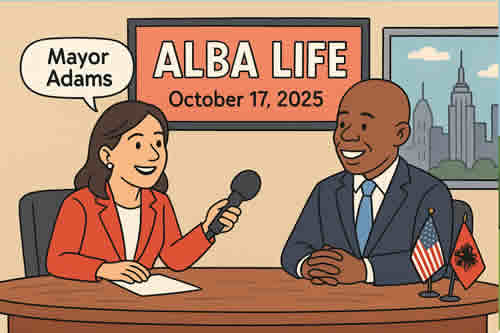 Новостии Нью-Йорка Адамс Албания ТВ