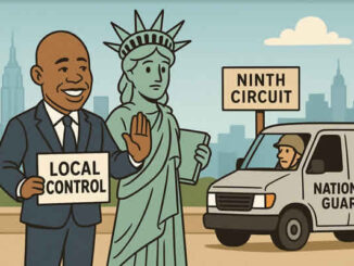 Новости Нью-Йорка. Мэр Адамс , статуя Свободы и национальная гвардия и армия США