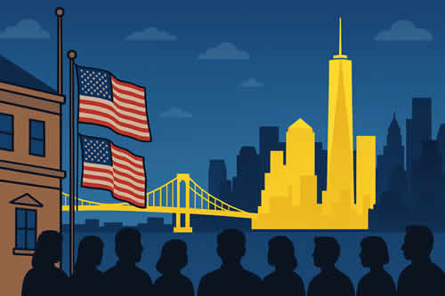 Новости Нью-Йорка 7 октября американские флаги