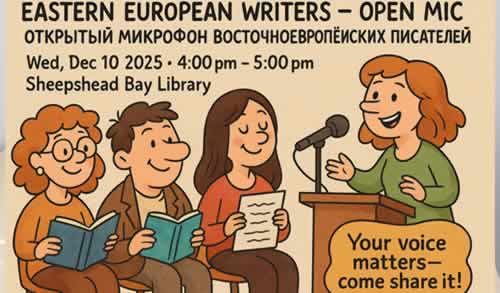 NYC news Eastern European Writers – Open Mic meeting Brooklyn, NY