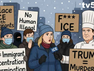 протесторы ICE юмор США Нью-Йорк карикатура