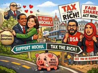 Новости США и Нью-Йорка что хотят демократические социалисты от Мамдани - рисунок юмор США карикатура