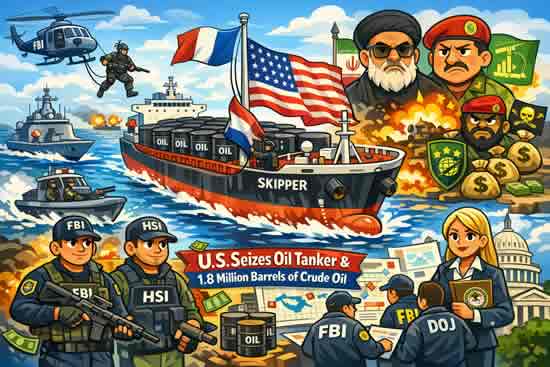 Новости США - ФБР: Соединенные Штаты добиваются конфискации нефтяного танкера и 1,8 млн баррелей сырой нефти, которые использовались для поддержки Ирана и Венесуэлы.