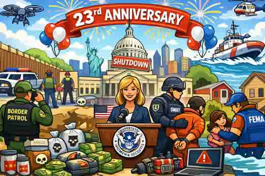 Министерство внутренней безопасности США отмечает 23-ю годовщину на фоне приостановки работы правительства - Новости США