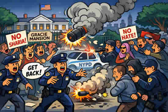 Новости США - Нью-Йорк. По Анти исламским протестантам были брошены взрывные устройства , подозреваемые задержаны