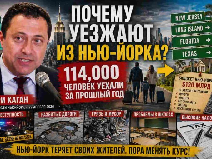 Почему люди уезжают из Нью-Йорка в 2026 году — Ари Каган объясняет причины оттока 114 тысяч жителей: высокая стоимость жизни, преступность и проблемы городской инфраструктуры