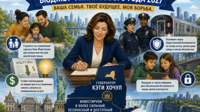 Губернатор Нью-Йорка заявила что обеспечивает крупные инвестиции в бюджет27 финансового года - и назвала это "моей борьбой" прямо как у социал-демократа Гитлера ?